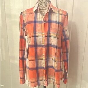 Old Navy Multicolor Plaid Button Down Shirt